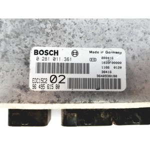 Calculateur moteur peugeot 607 2.2 hdi -décodé- bosch edc15c2 0281011361 / 9649561580