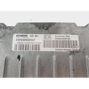 Calculateur moteur peugeot 307 hdi siemens sid 801-décodé- 5ws40020h-t / sw 9644895180