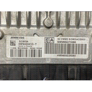 Calculateur moteur c4 2.0 hdi -décodé-siemens sid803a 5ws40341c-t / hw 9655534080